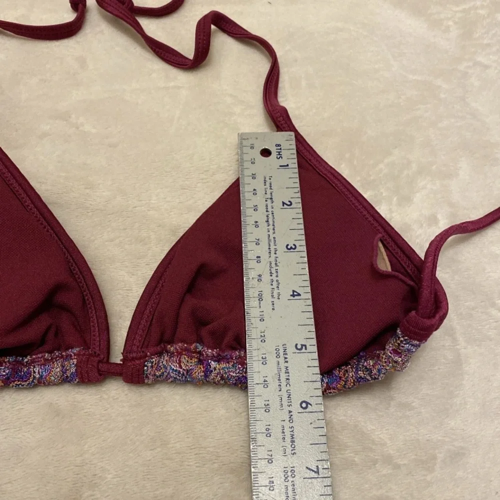 Xhilaration Multicolored Crocheted Paisley Bikini Top